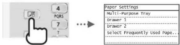 CANON imageRUNNER 2206iF - Setting a Paper Size and Type - 1