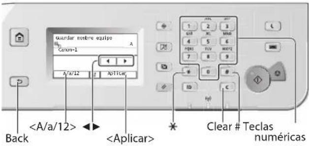 CANON imageRUNNER 2206iF - Navegación por el menú y método de introducción de texto - 1