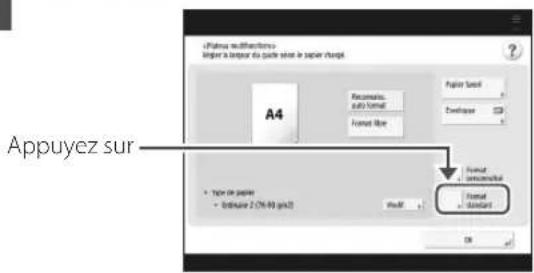 CANON imageRUNNER ADVANCE 4545i III - Si le réglage de format ou de type de papier ne correspond pas au papier chargé. - 1