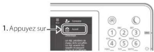 CANON imageRUNNER ADVANCE 4545i III - Vérifiez les informations du serveur. - 1