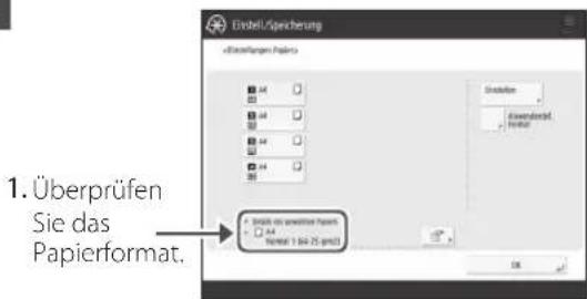 CANON imageRUNNER ADVANCE 4545i III - Wenn Sie einen anderen Papiertyp eingelegt haben als der voreingestellte - 5