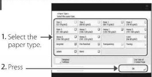 CANON imageRUNNER ADVANCE 4545i III - If the paper size/type setting does not match the paper you have loaded - 3