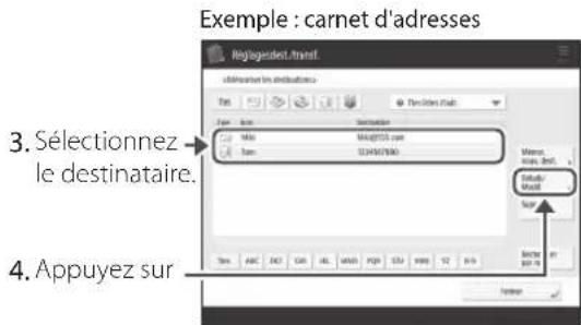 CANON imageRUNNER ADVANCE 4545i III - Vérifiez les informations du serveur. - 2