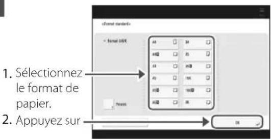 CANON imageRUNNER ADVANCE 4545i III - Si le réglage de format ou de type de papier ne correspond pas au papier chargé. - 2