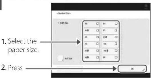 CANON imageRUNNER ADVANCE 4545i III - If the paper size/type setting does not match the paper you have loaded - 2