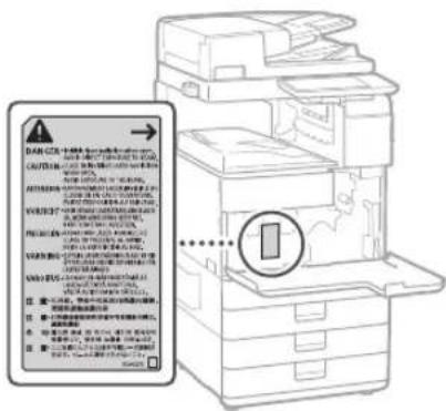 CANON imageRUNNER ADVANCE 4545i III - Consignes de sécurité du laser - 1