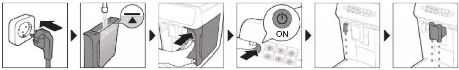 PHILIPS 2200 Series EP2520 - Setting up the machine - 1