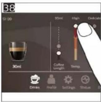 B8 12:30 30ml High Delicate Coffee Length Temp. Drinks Profile Settings Tissue