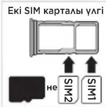 Eki SIM карталы γλΓι HE SIM2 SIM1