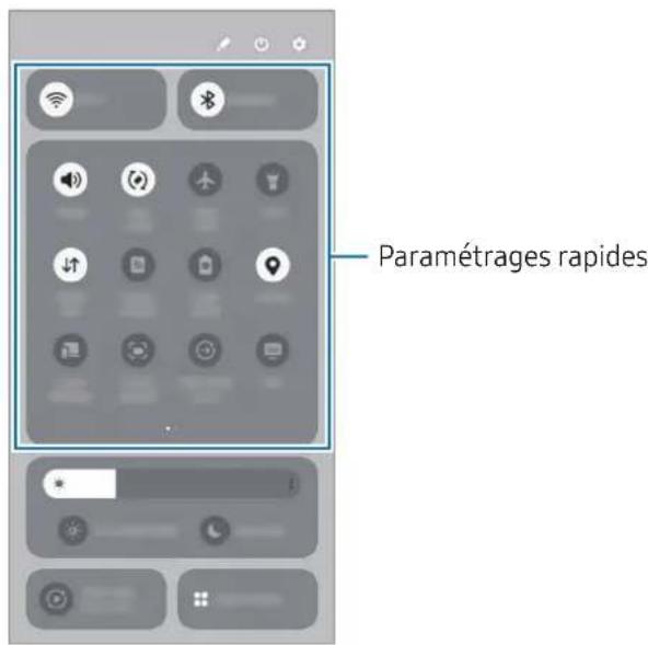 SAMSUNG Galaxy M34 5G - Utiliser le volet de paramétrage rapide - 1