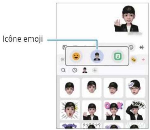 SAMSUNG Galaxy M34 5G - Utiliser vos autocollants AR Emoji dans une conversation - 1