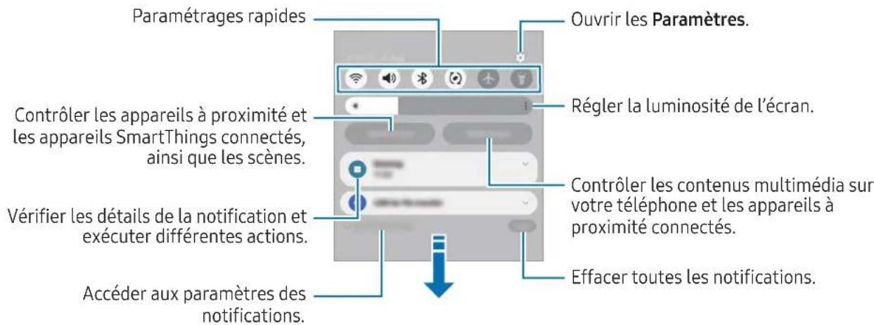 SAMSUNG Galaxy M34 5G - Volet des raccourcis - 1