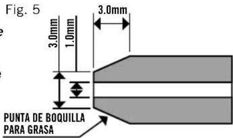 Fig. 5 3.0mm 1.0mm 3.0mm PUNTA DE BOQUILLA PARA GRASA