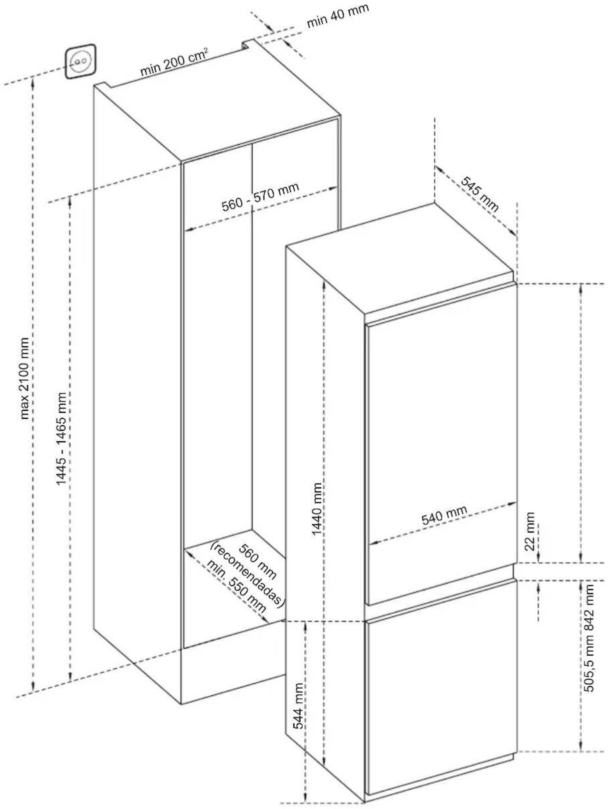 BLAUPUNKT 5CC268FE0 - Dimensiones - 1