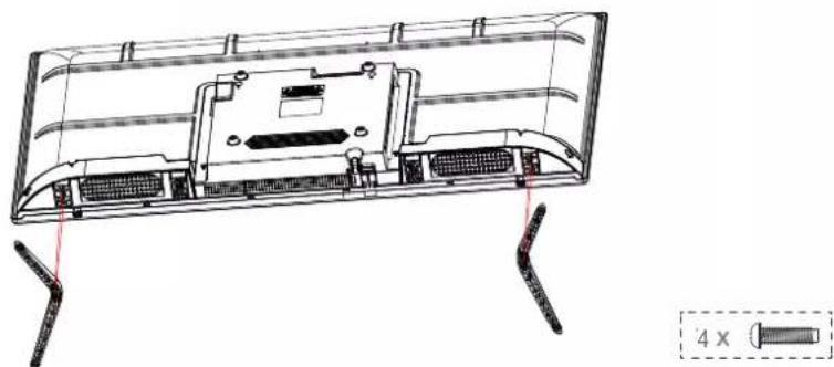CONTINENTAL EDISON CELED43SGUHD23B6 - Installation des pieds - 2