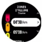 SUUNTO Race - Définir les zones d'allure - 1