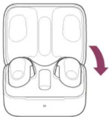 SONY INZONE Buds - Installez les unités du casque dans l'étui de recharge. - 2