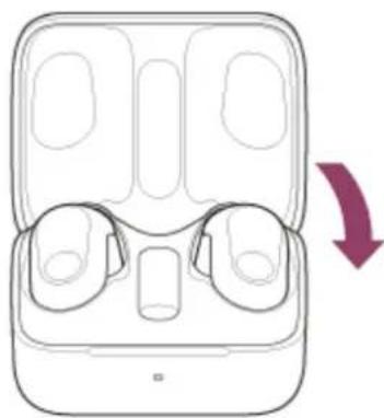 SONY INZONE Buds - Installez les unités du casque dans l'étui de recharge. - 2
