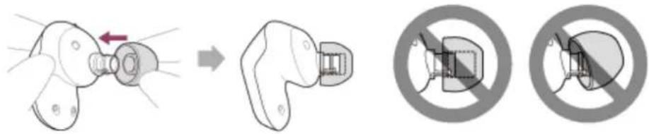 SONY INZONE Buds - Retirez l'embout d'oreillette. - 2
