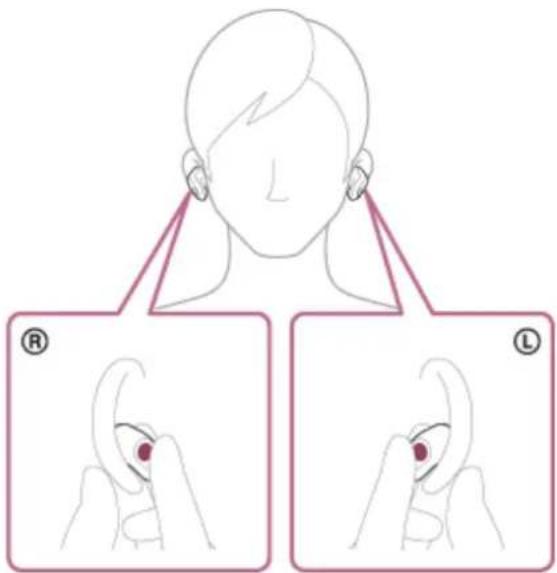 SONY INZONE Buds - Laissez vos doigts sur les capteurs tactiles des unités gauche et droite du casque pendant 1 seconde environ pour passer en mode Bluetooth ou en mode Émetteur-récepteur USB. - 1