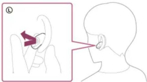 SONY INZONE Buds - Effleurez le capteur tactile de l'unité gauche du casque pour modifier les réglages de la fonction antibruit. - 1
