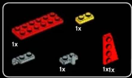 Five LEGO-shaped blocks with varying sizes and numbers, displayed against a black background (no text or symbols)