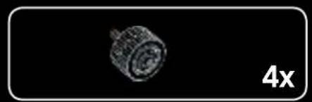 Close-up of a cylindrical mechanical component against a black background, labeled '4x' in the corner (no other text or symbols)