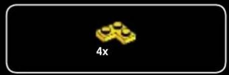 Yellow 3D blocks on black background with '4x' label (no other text or symbols)