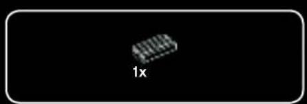 Simple 3D block diagram with label '1x' on black background (no other text or symbols)