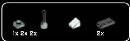 Four electronic components labeled 1x, 2x, and 2x on a black background (no text or symbols on parts)