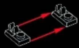Two identical 3D mechanical components with red directional arrows indicating rotation or force (no text or symbols)