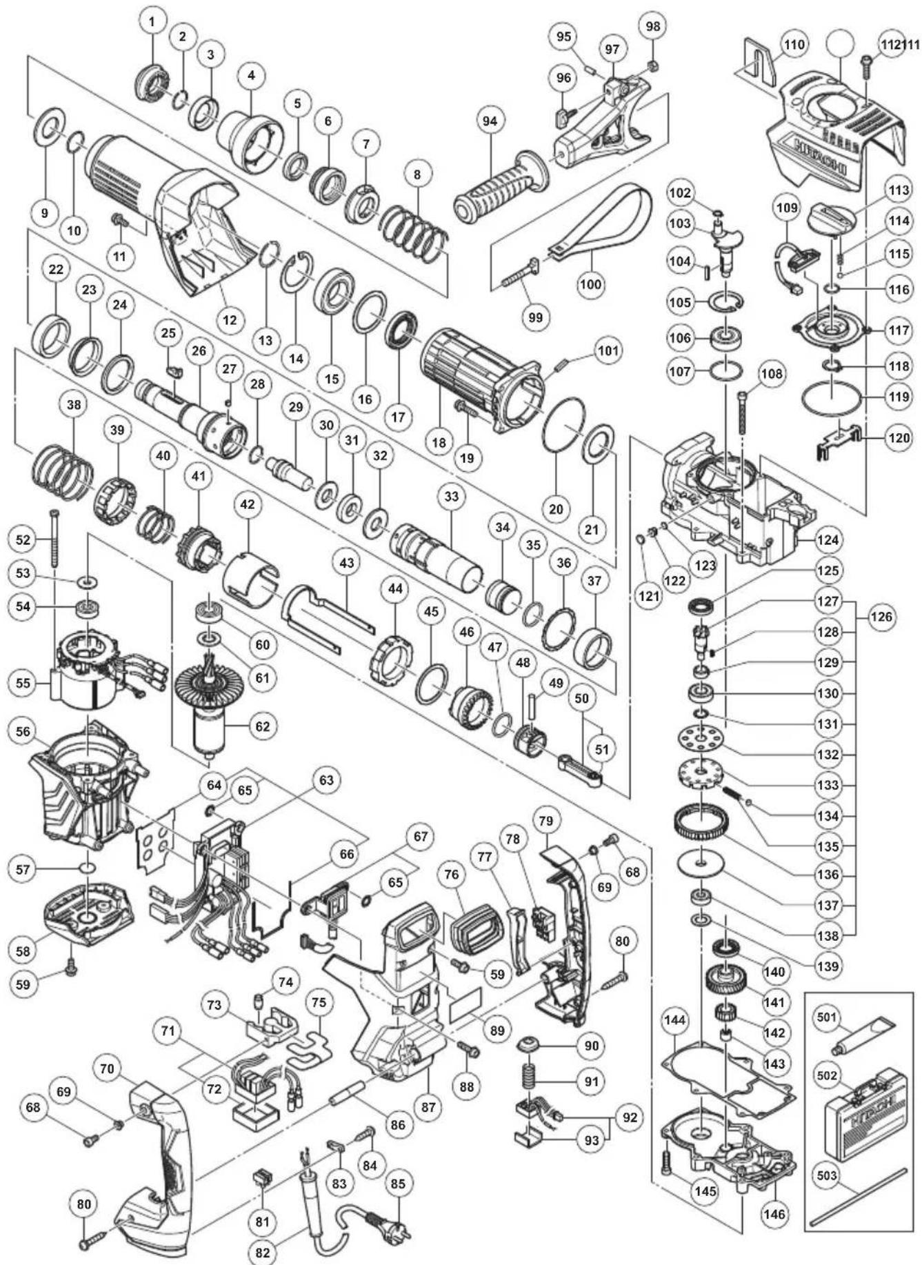 HITACHI DH45ME - NOTA: - 2