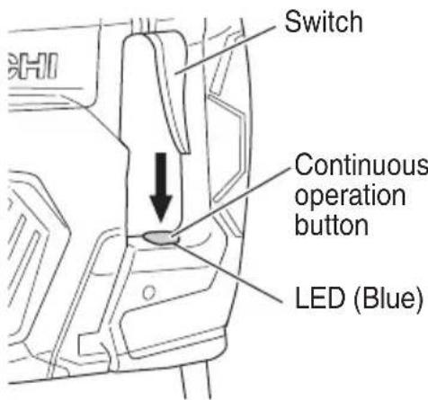 HITACHI DH45ME - Using the Continuous operation button - 1