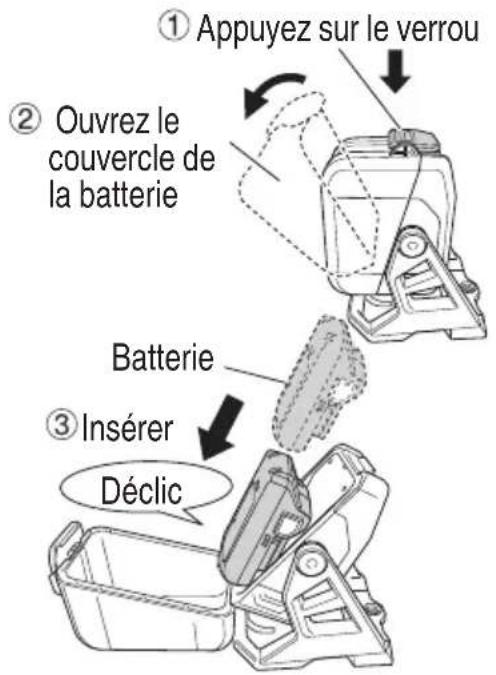 METABO UB18DBQ4 - MÉTHODE DE RETRAIT ET D'INSTALLATION DE LA BATTERIE - 1