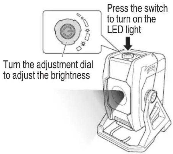 METABO UB18DBQ4 - Turning the light on - 1
