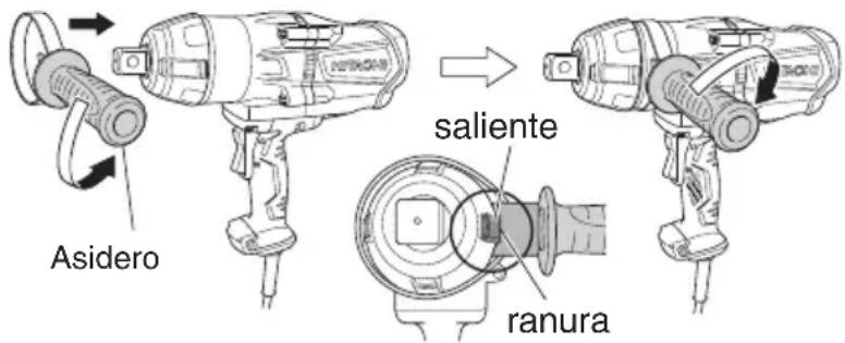 HITACHI WR22SE - Montaje de la empuñadura lateral - 1