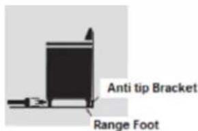 Forza FR366GN - To verify the anti-tip bracket is installed and engaged: - 1
