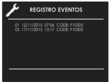 Forza FOSP30S - Registro de eventos - 1