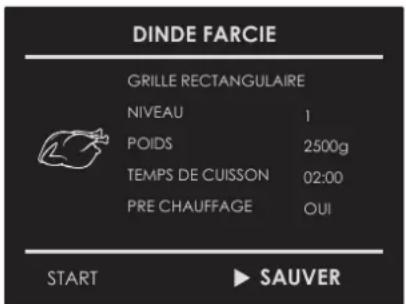 Forza FOSP30S - Sauvegarder une recette personnalisée : - 3