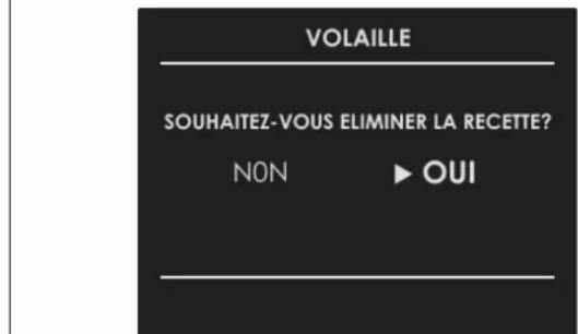 Forza FOSP30S - Effacer une recette personnalisée : - 1