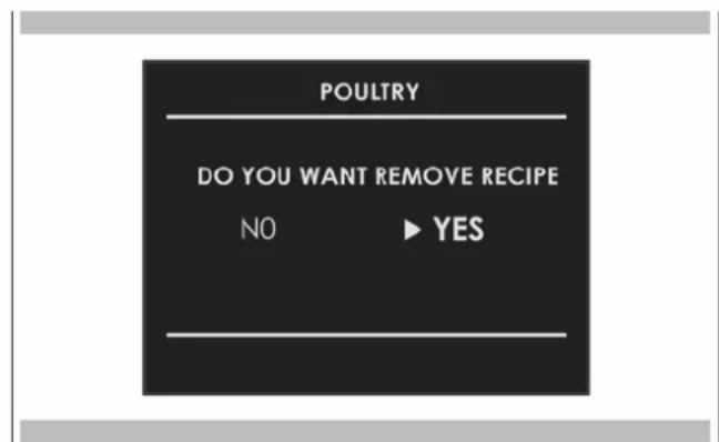 Forza FOSP30S - Cancelling a Personalized recipe: - 1