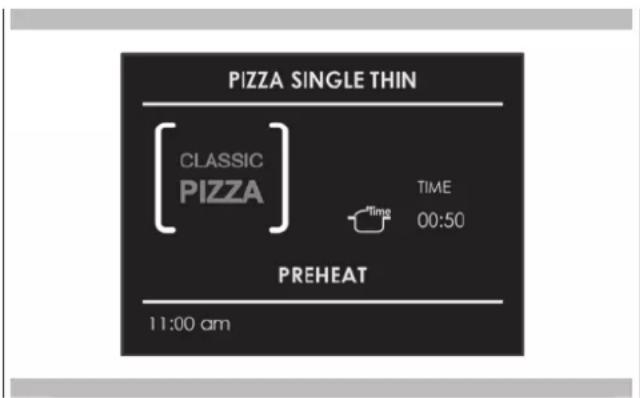 Forza FOSP30S - Selecting an already-set "CLASSIC PIZZA" recipe: - 2