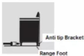 Forza FR488GN - To verify the anti-tip bracket is installed and engaged: - 1