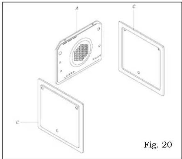 Glem Gas GFMC530IX - Instalación de los paneles autolimpiadores (sólo en algunos modelos) - Fig. 20 - 1