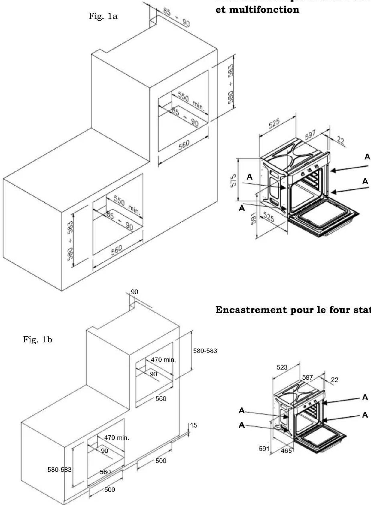 Glem Gas GFMC530IX - Remarques importantes pour le montage - 1