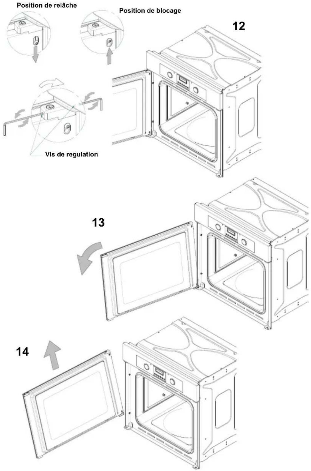 Glem Gas GFMC530IX - RETRAIT ET RÉINSTALLATION DE LA PORTE DU FOUR (12-17) - 1
