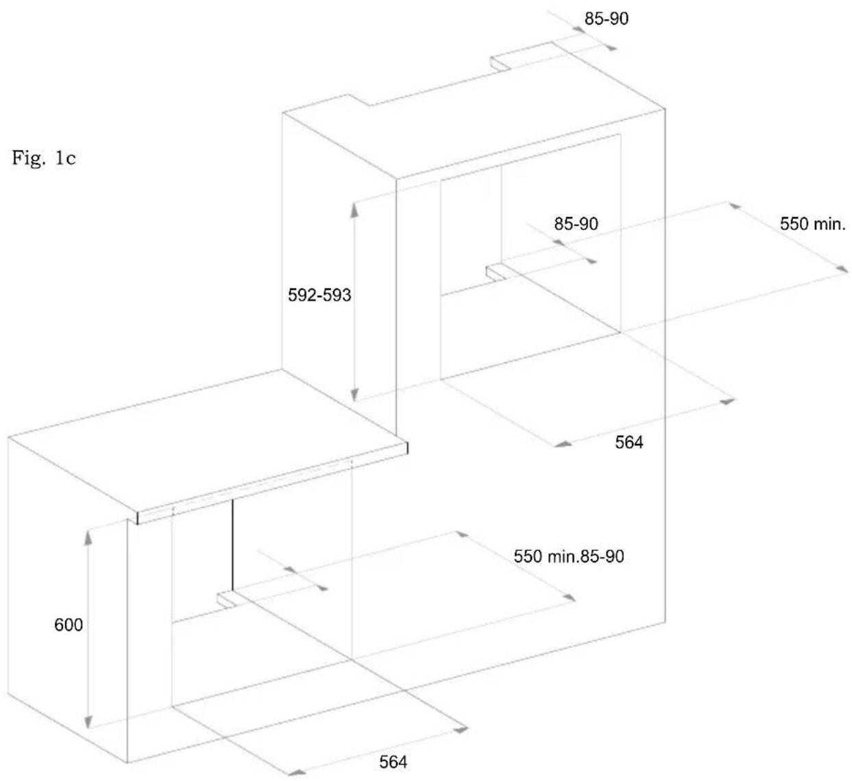 Fig. 1c 85-90 592-593 85-90 550 min. 564 600 550 min.85-90 564