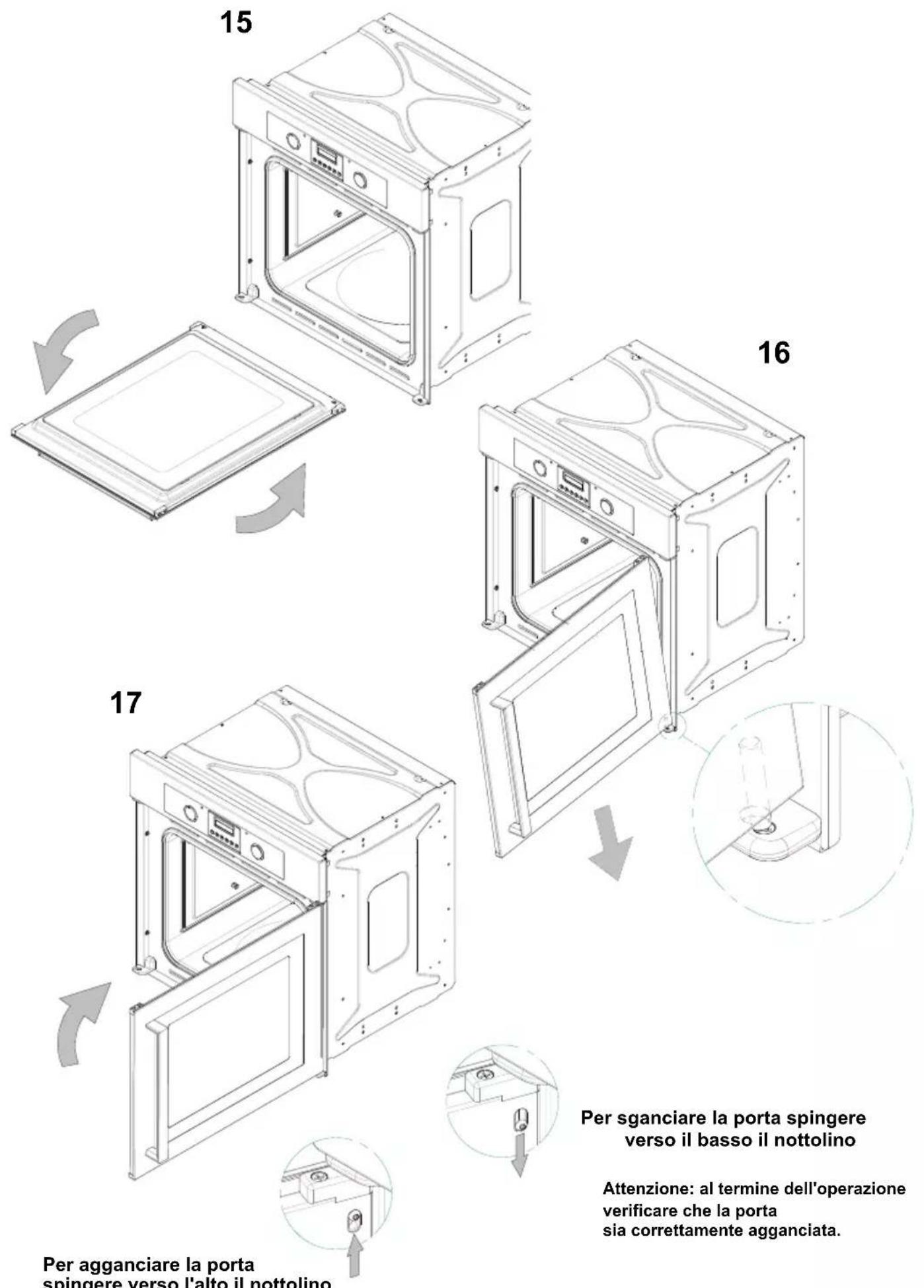 Glem Gas GFMC530IX - COME RIMUOVERE E RIMONTARE LA PORTA DEL FORNO (12-17) - 2