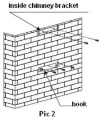 Glem Gas GHS972BK - Method 1(Installation with hook): - 2