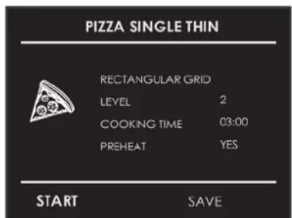Forza FODP30S - Selecting an already-set "CLASSIC PIZZA" recipe: - 1